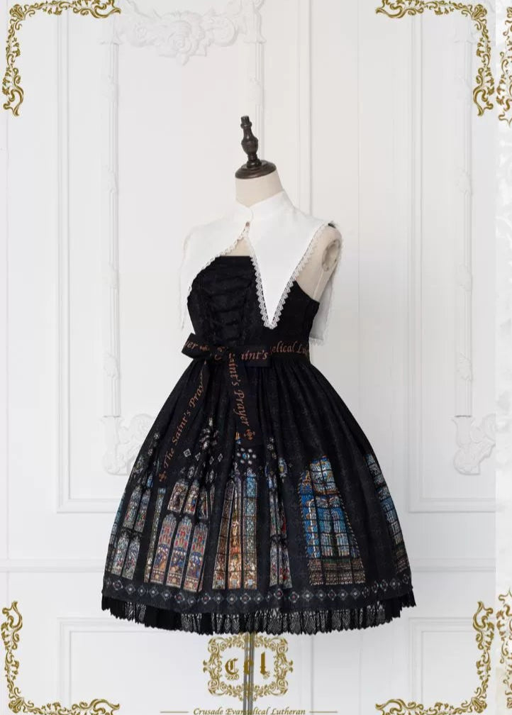 [Pre-orders available until 2/10] The Holy Cross Short-length jumper skirt with detachable collar