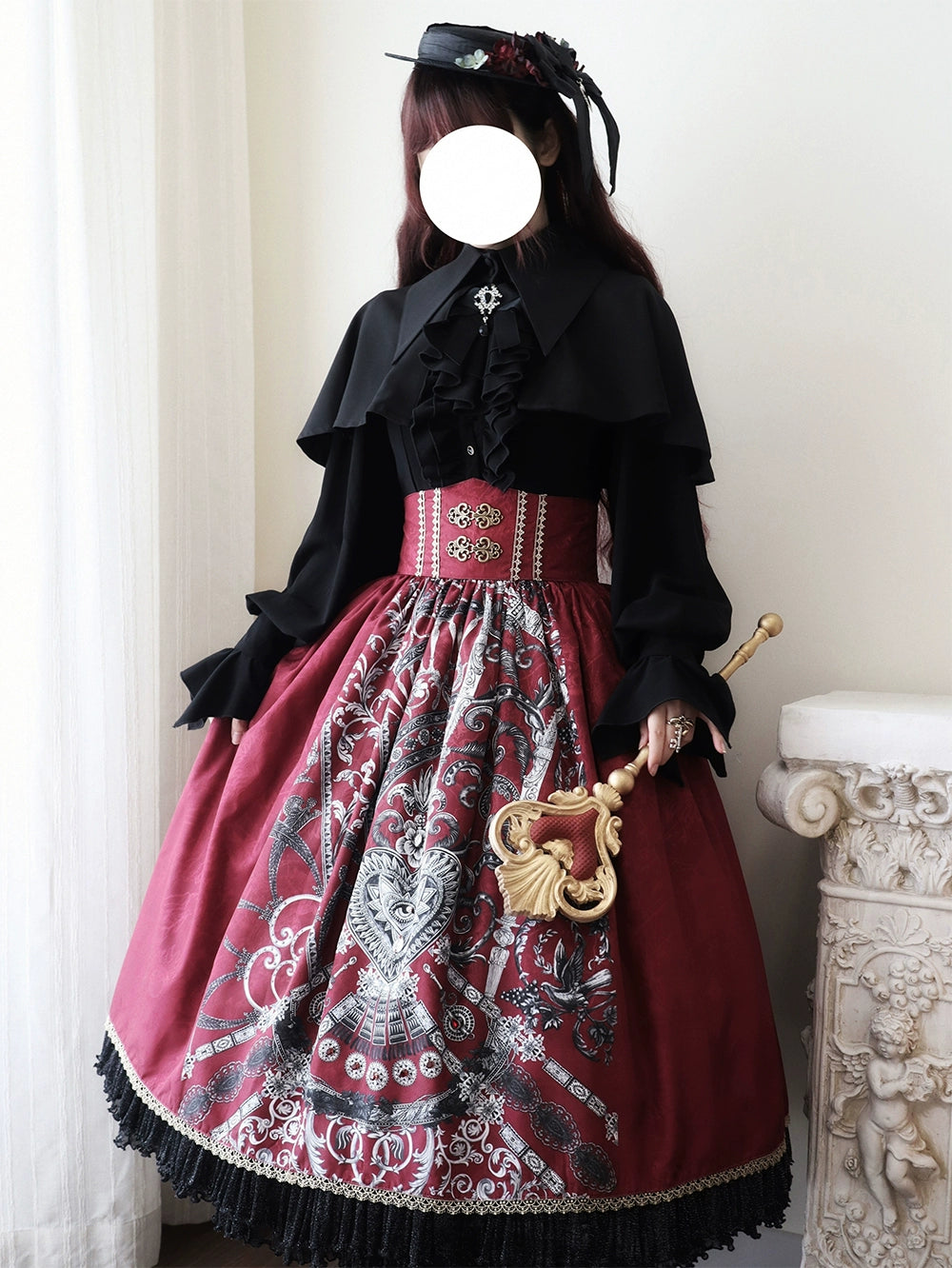 [Pre-orders available until 12/12] Eye of Horus Print Skirt, Corset Type