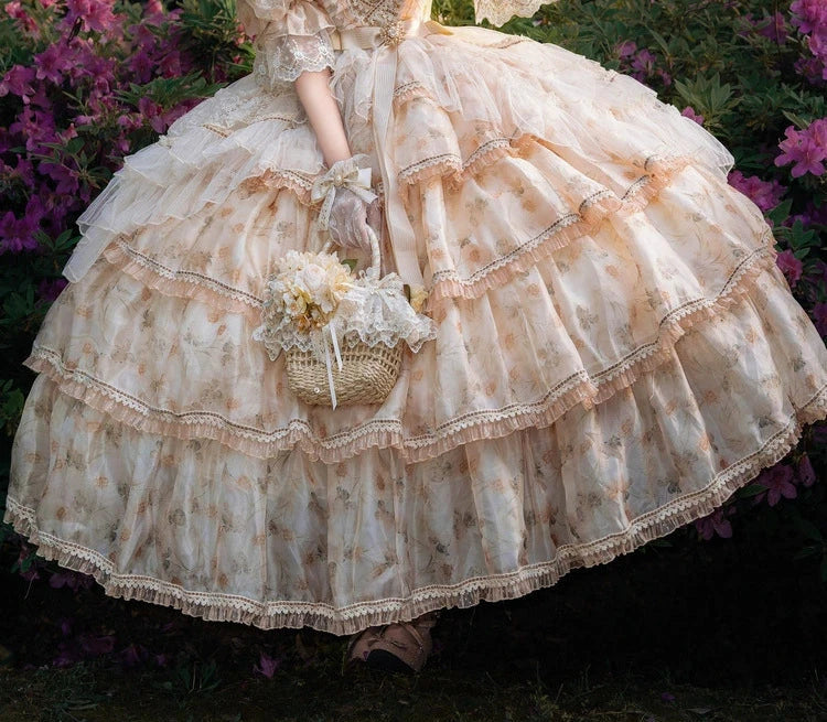 Rose Letter Yellow Flower Princess Dress