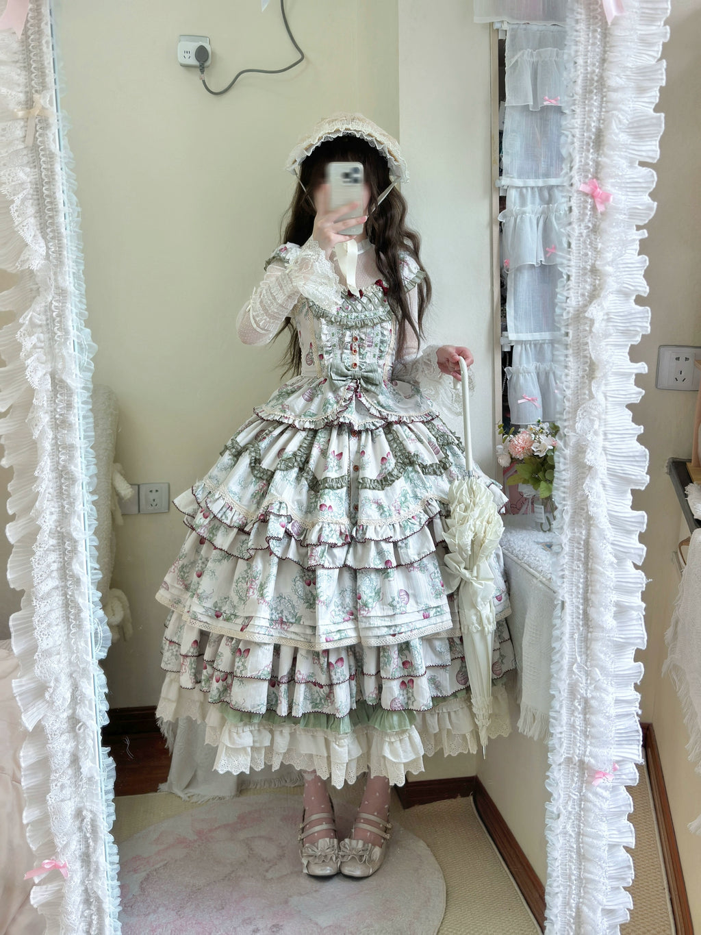 Berry Bells ノースリーブトップスとスカートのセットアップ