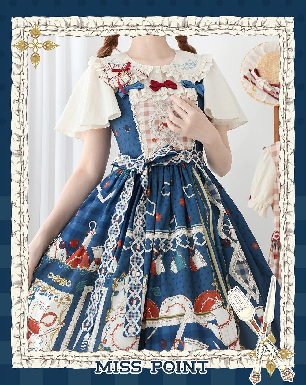 【予約販売】Picnic Tea Party ジャンパースカート