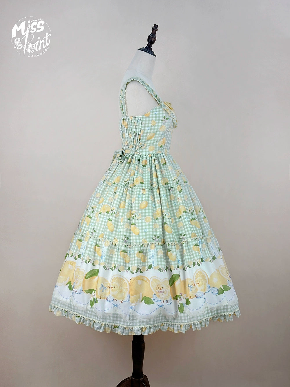 【受注予約5/14まで】Lemon Sweetie プリントジャンパースカート・ロング丈