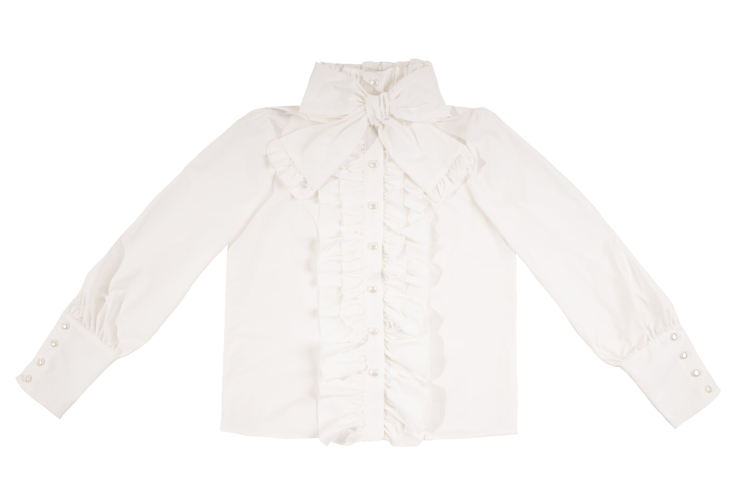 Doll's House Ribbon tie ruffle blouse 5 colors