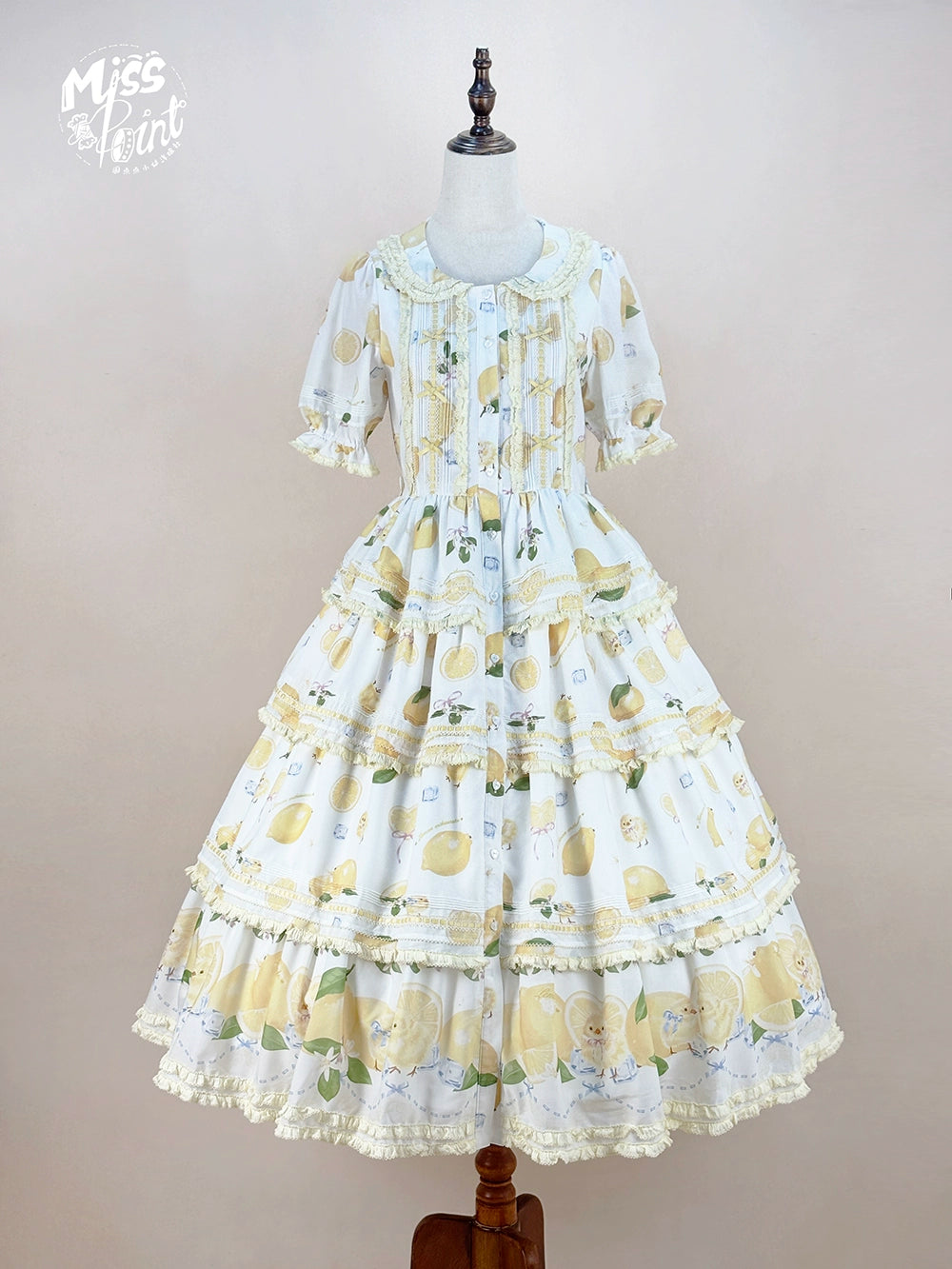 【予約販売】Lemon Sweetie プリント半袖ワンピース・ラグジュアリータイプ
