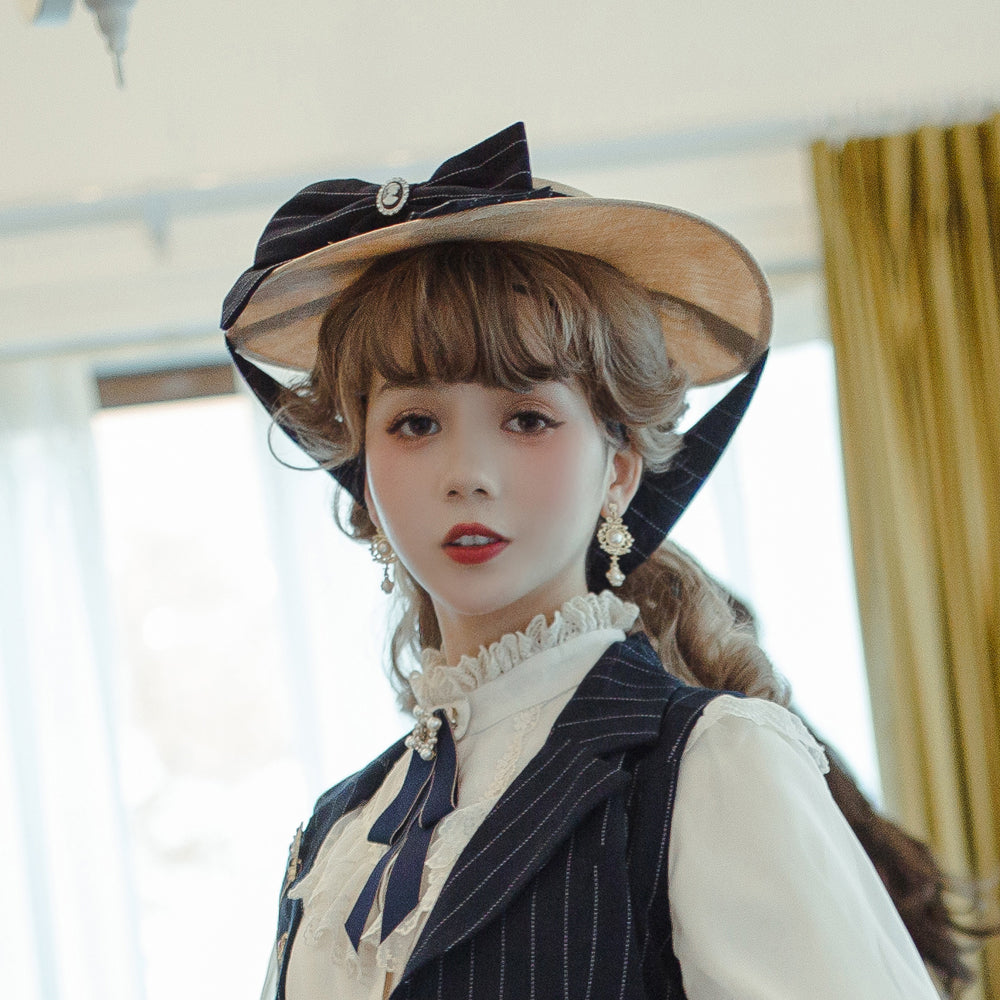 [Simultaneous purchase only] British Classical Lolita Ribbon Hat