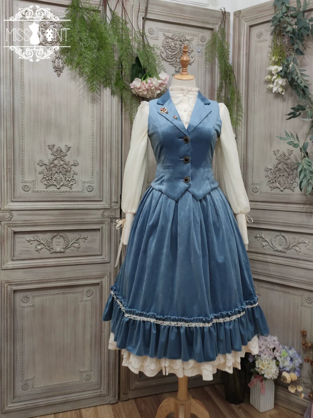 【予約販売】英国クラシカルロリィタ ベルベットベスト