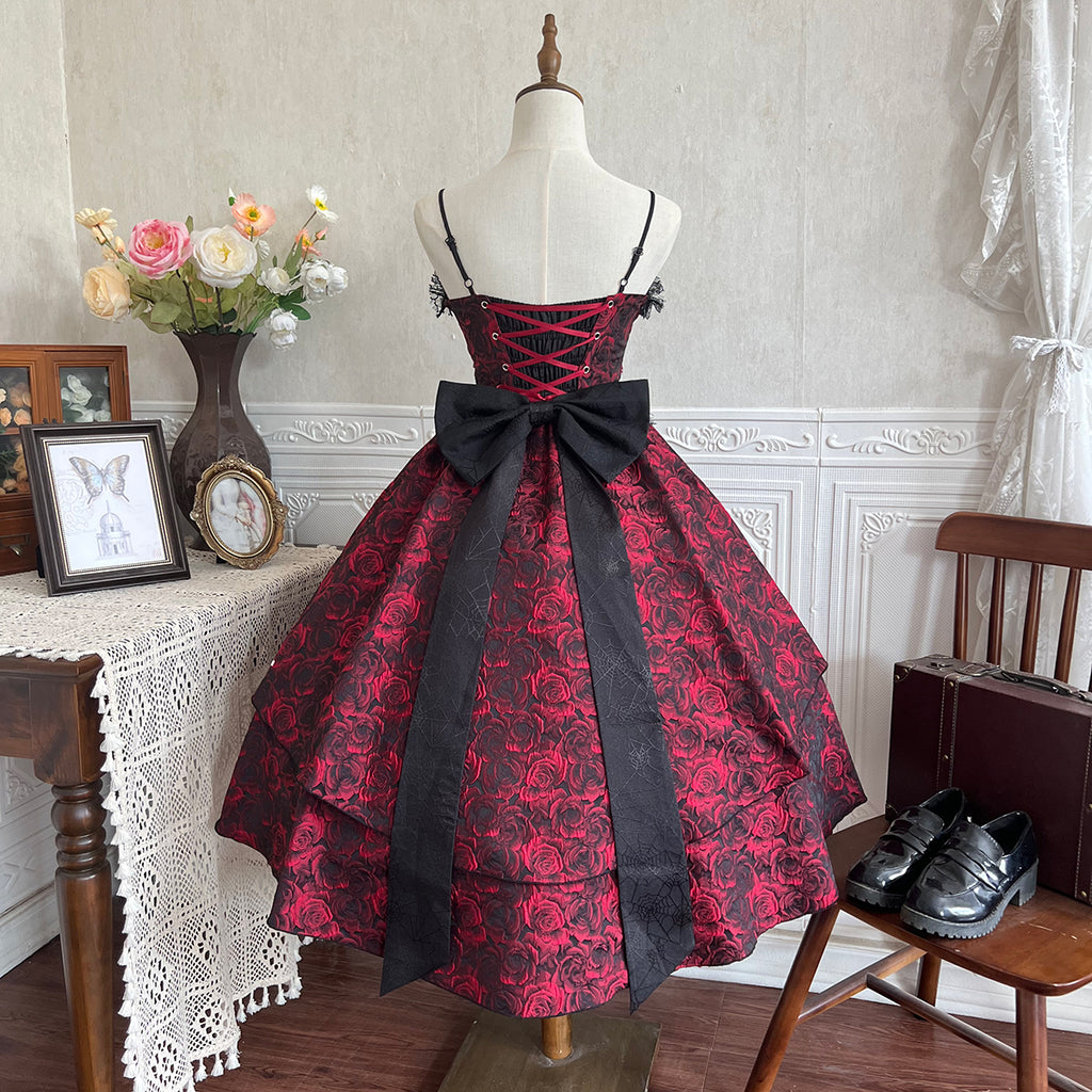 Dark Crimson Rose ゴスロリジャンパースカート
