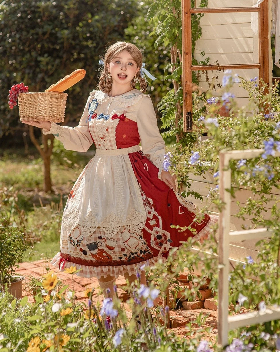 【予約販売】Picnic Tea Party ジャンパースカート