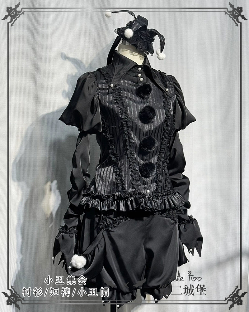 Clown Party 皇子系ブラウスとショートパンツのセットアップ