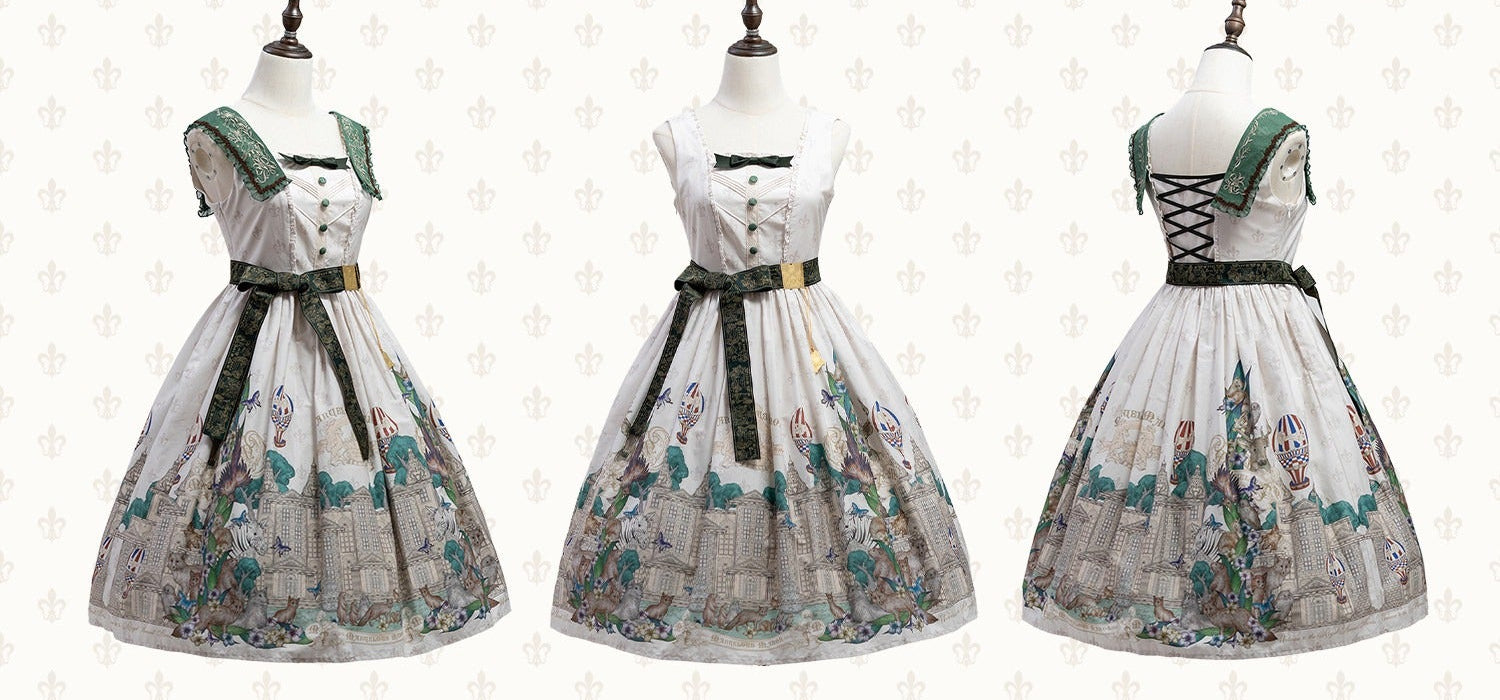 【受注予約6/17まで】The Marvelous Manor 刺繍襟ジャンパースカート
