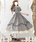 Forest Picnic チェックのワンピース
