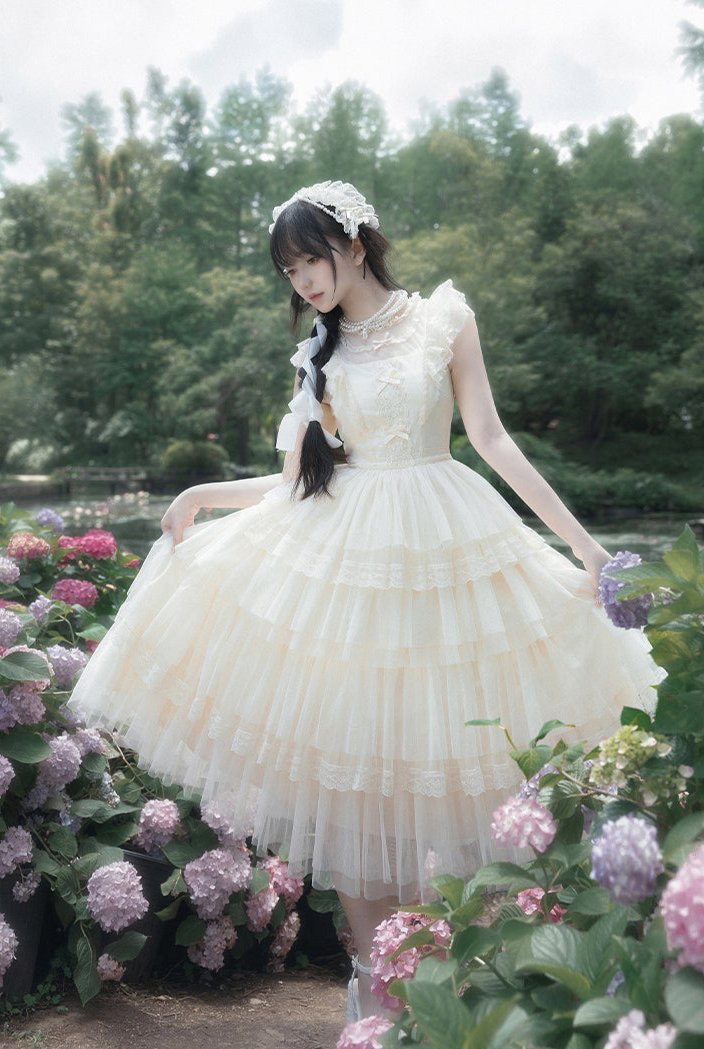 [Pre-order] Forest Fairy 4-tiered ruffle dress
