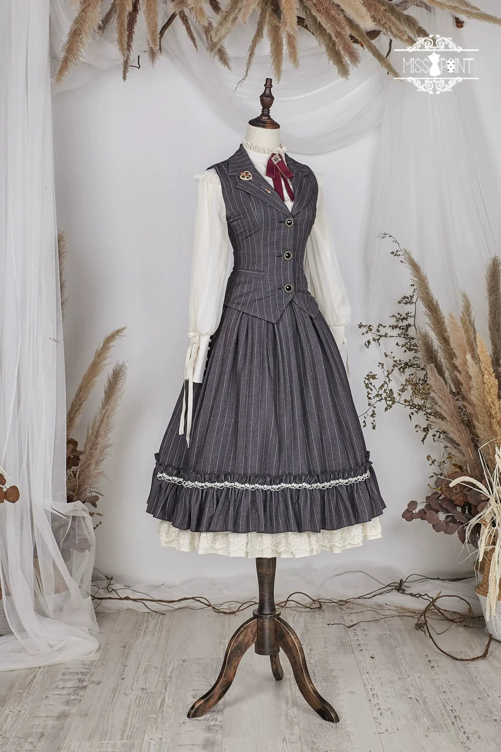 [Pre-order] British Classical Lolita Vertical Striped Vest