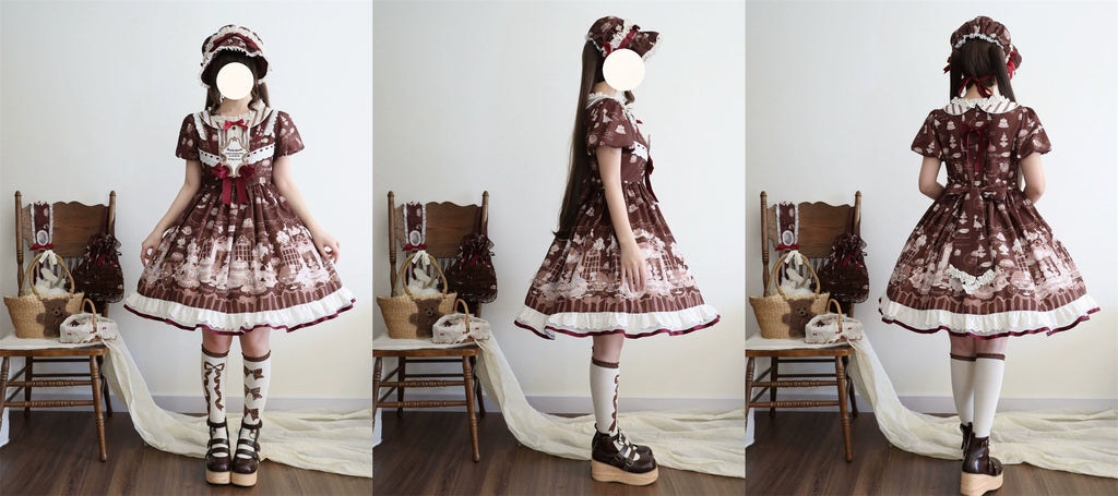 [Pre-orders available until 10/28] Antique Dessert Room Short Sleeve Dress