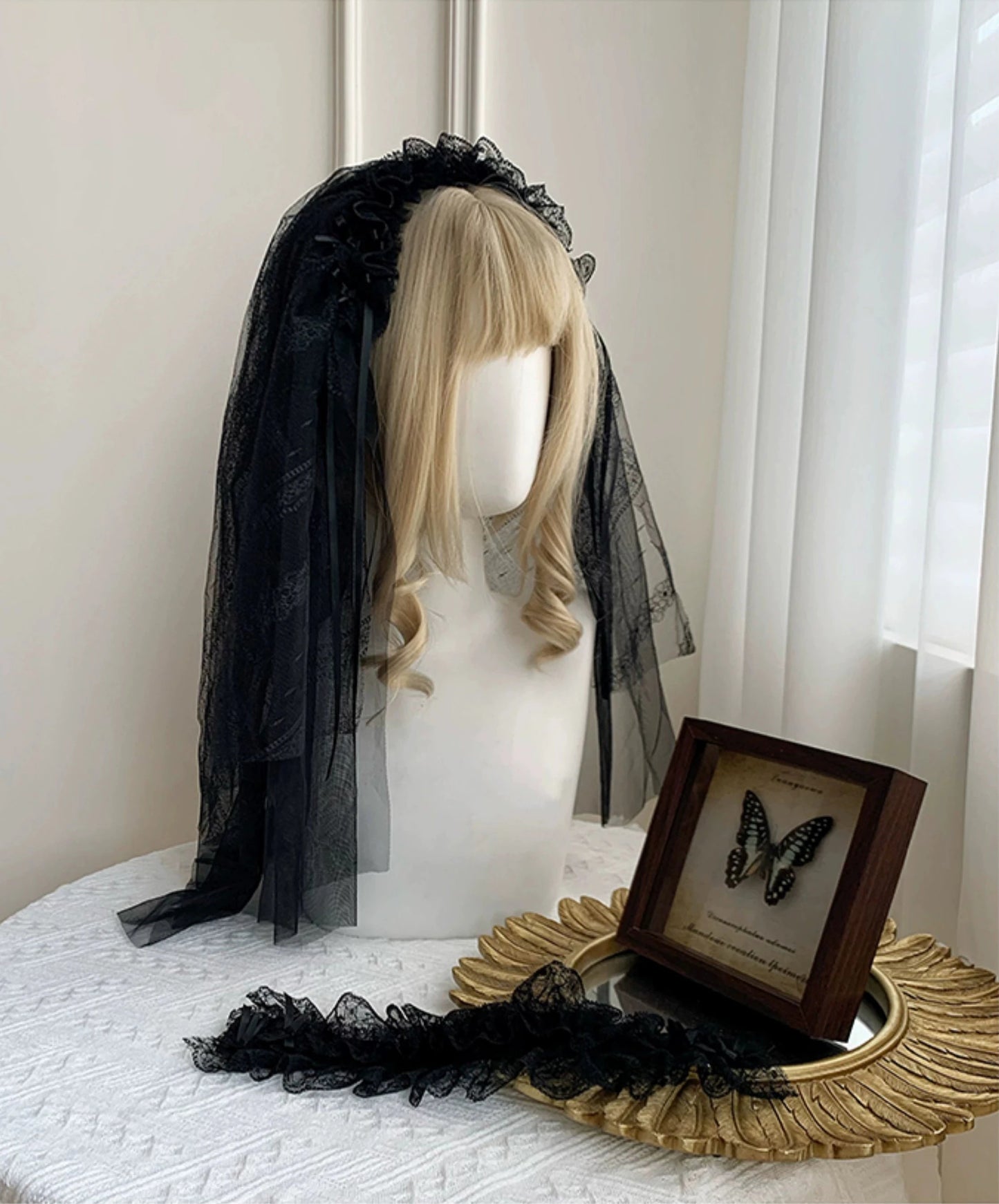 [Only available when purchased together] Dark Fairy head dress, sleeves and other accessories