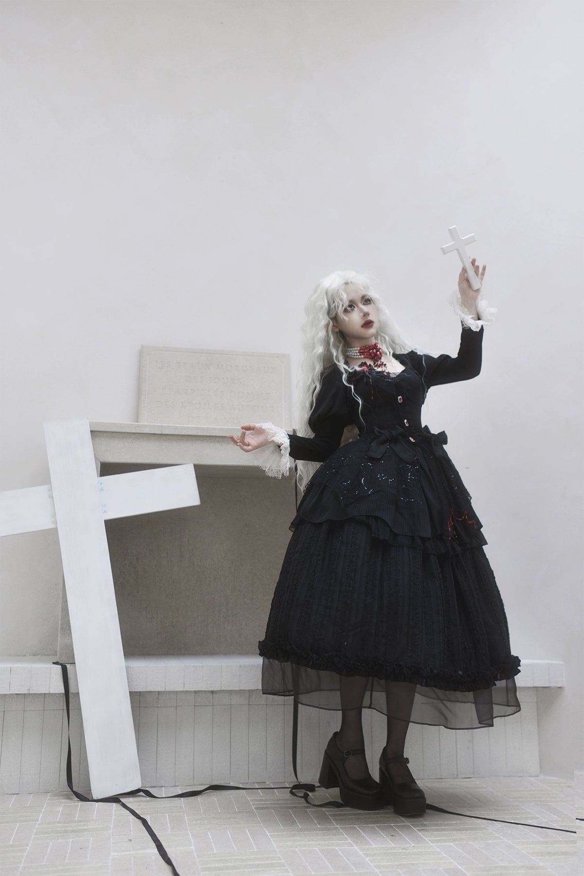 Twin Witches ゴシックチュールワンピースとインナースカート