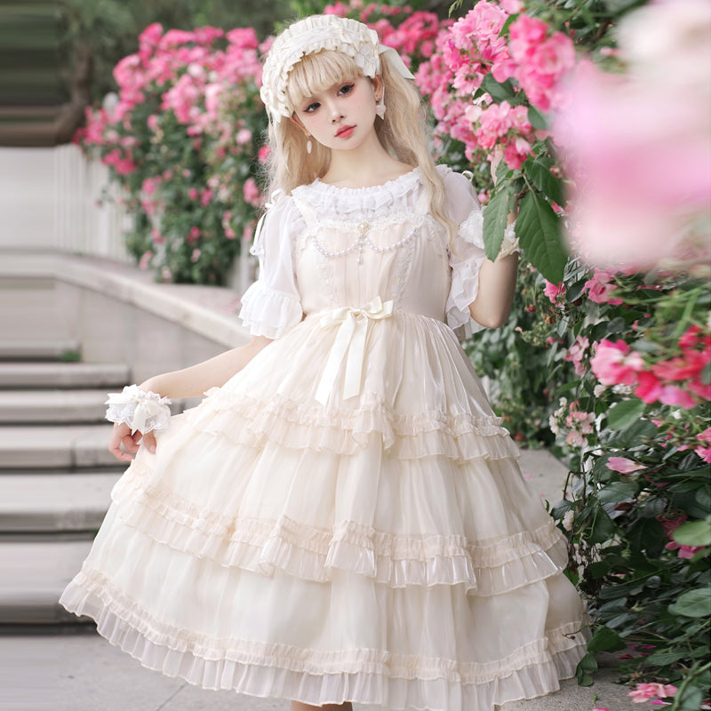 Maiden's Holiday Pearl Puff Jumper Skirt All 6 Colors