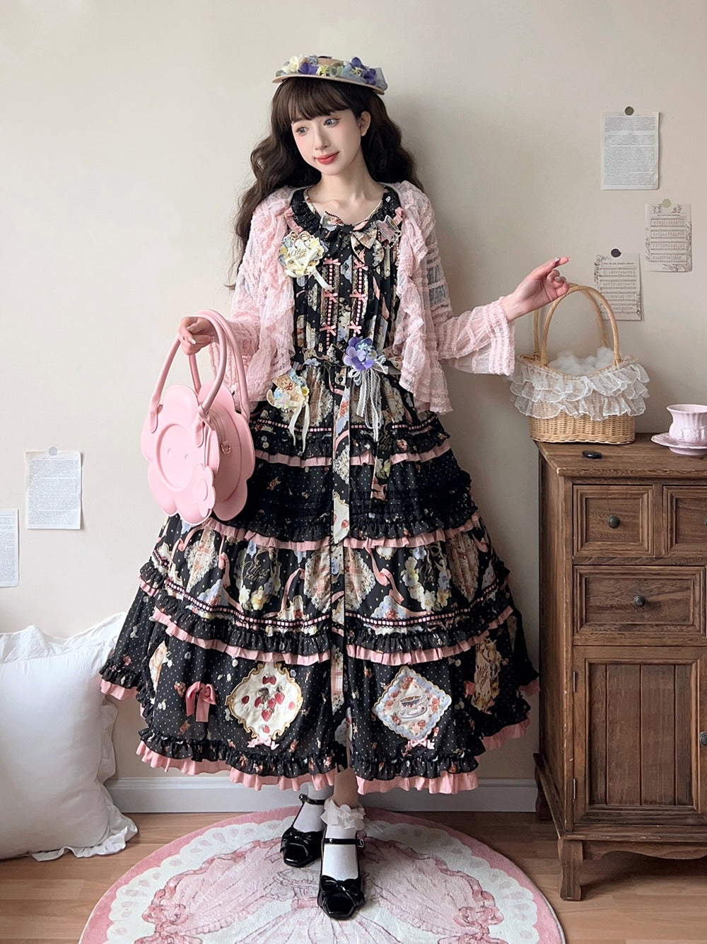 [Sale period ended] Cat Rose Tea Party Luxury Dress