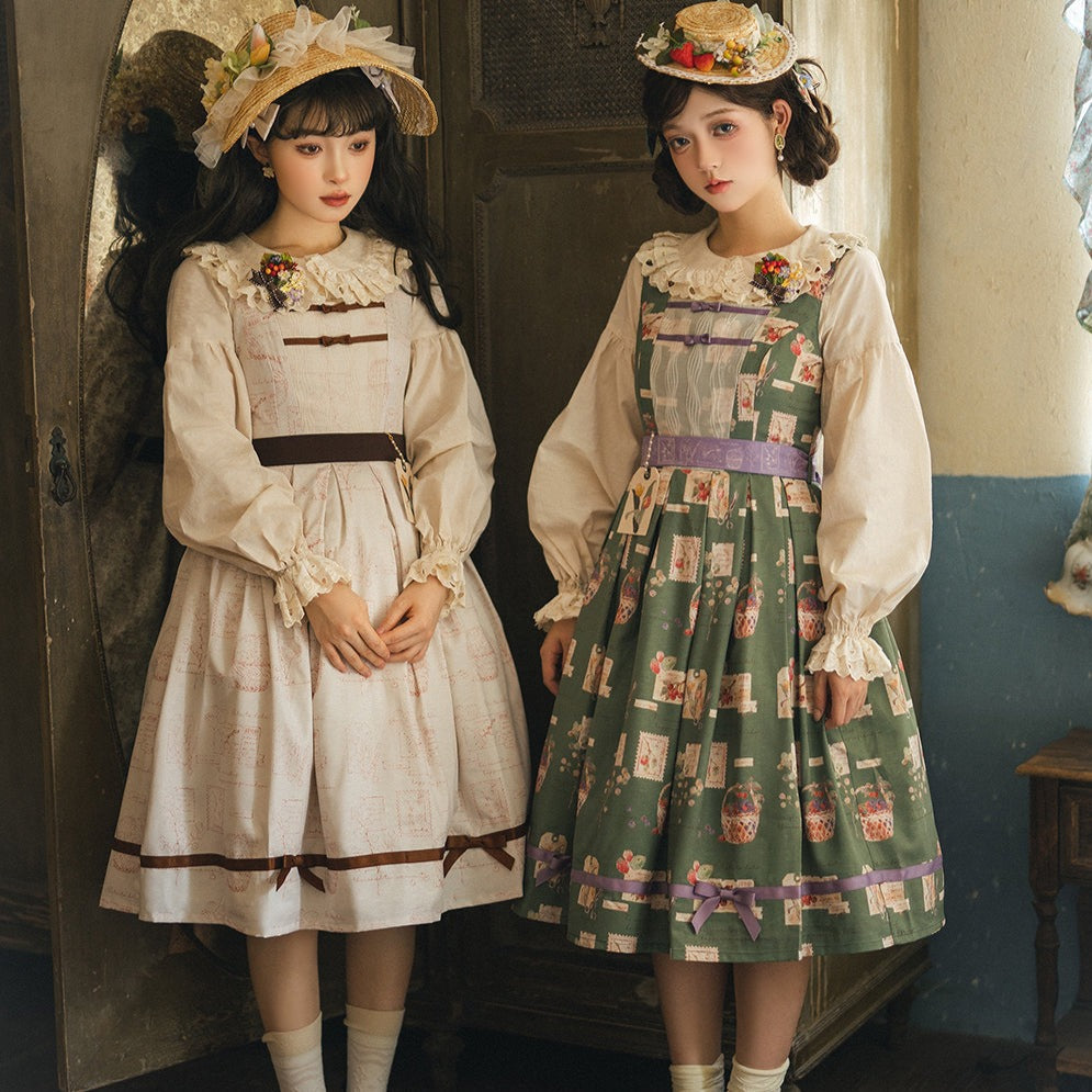 [Pre-order] Forest Encyclopedia Print Jumper Skirt