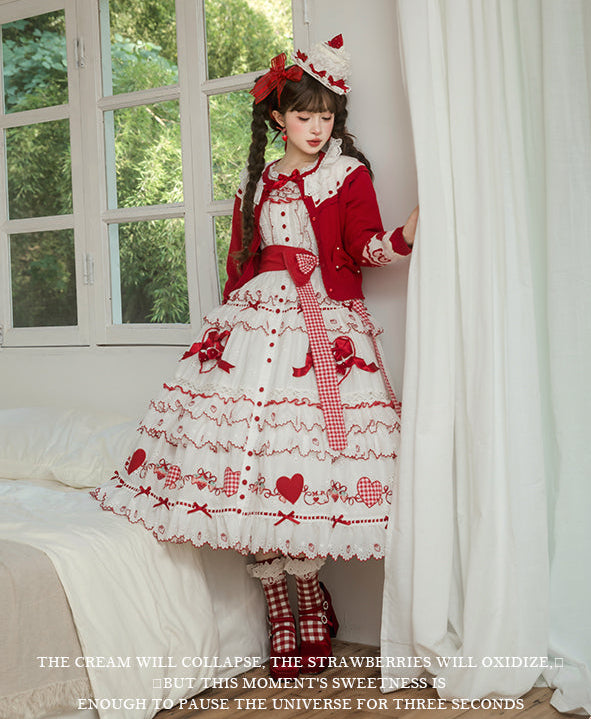 【受注予約11/18まで】Strawberry Cake Guide カーディガン