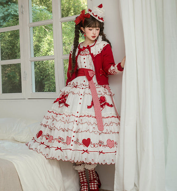 【受注予約11/18まで】Strawberry Cake Guide ティアードワンピース