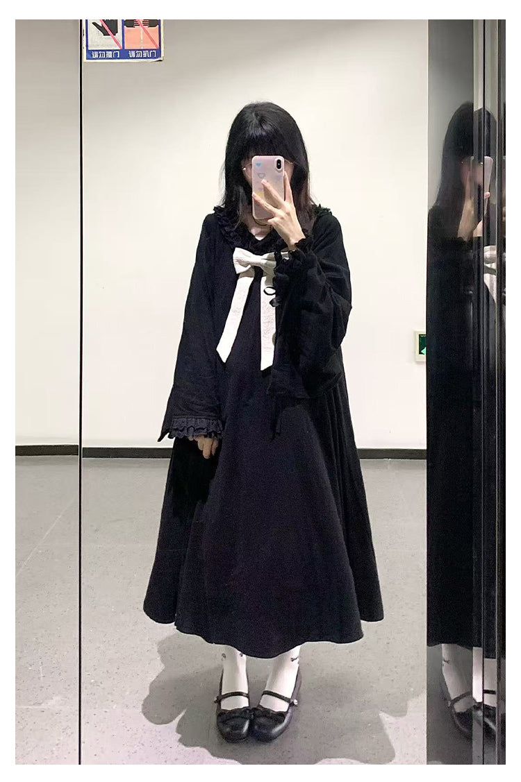 十六夜 和風メイドワンピースセット ロング丈