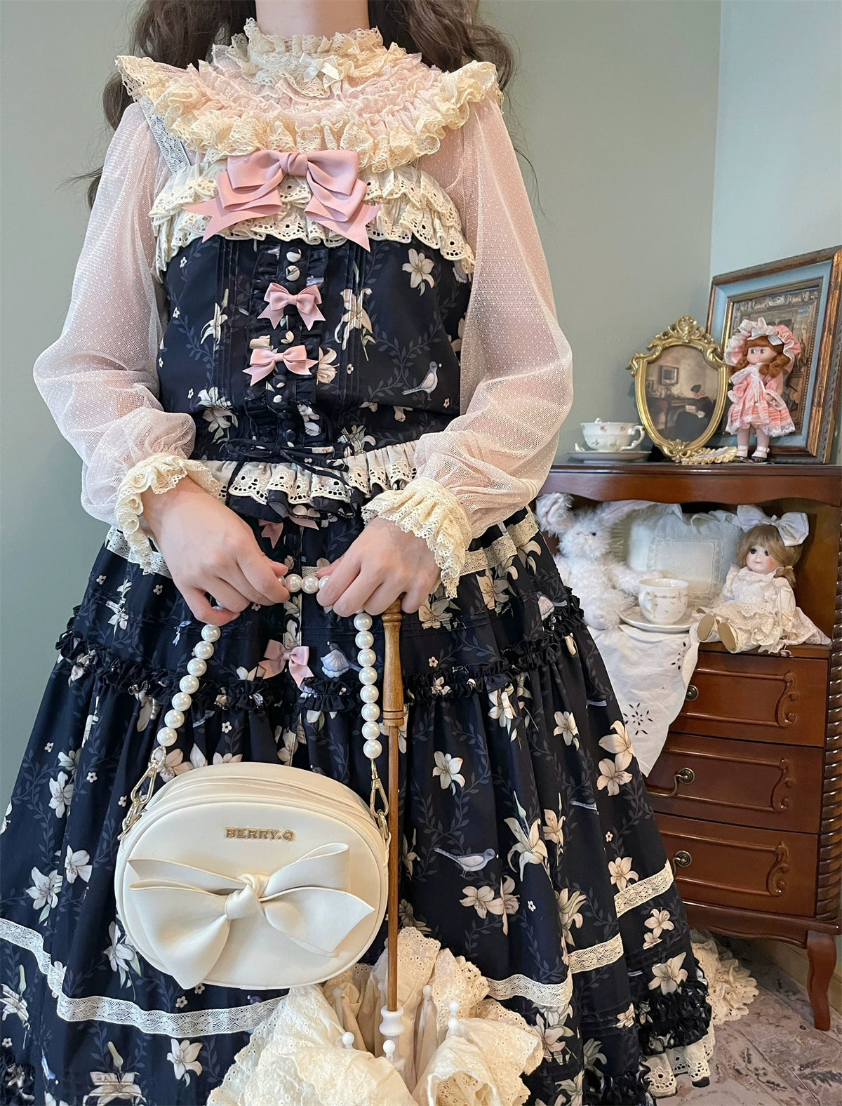 Lily and Wind Classical Print Skirt and Top