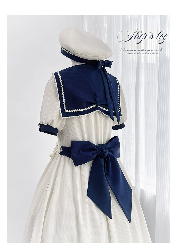 【受注予約7/23まで】Voyage Poem クラシカルマリンワンピース