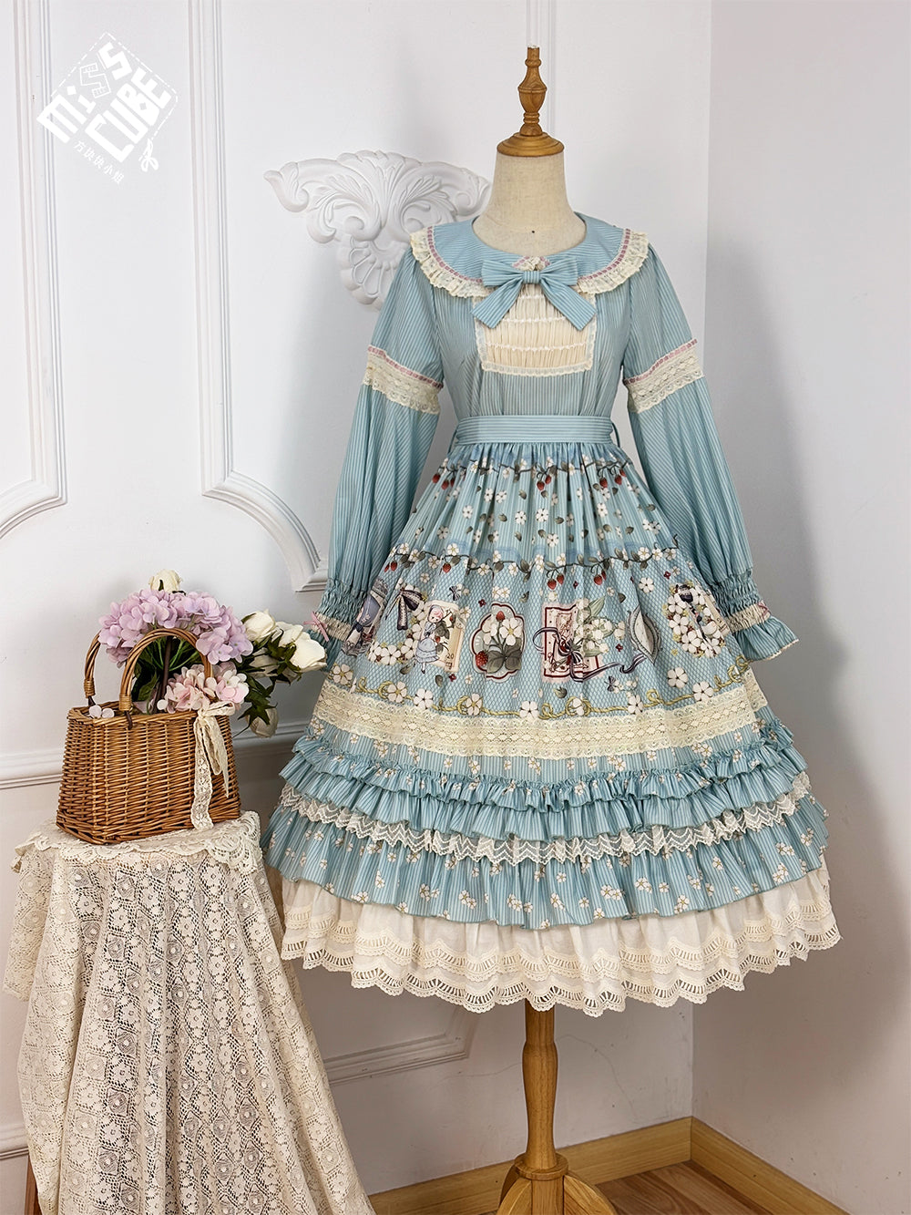 【予約販売】Sweetie Sheep フリルワンピース・プリントタイプ