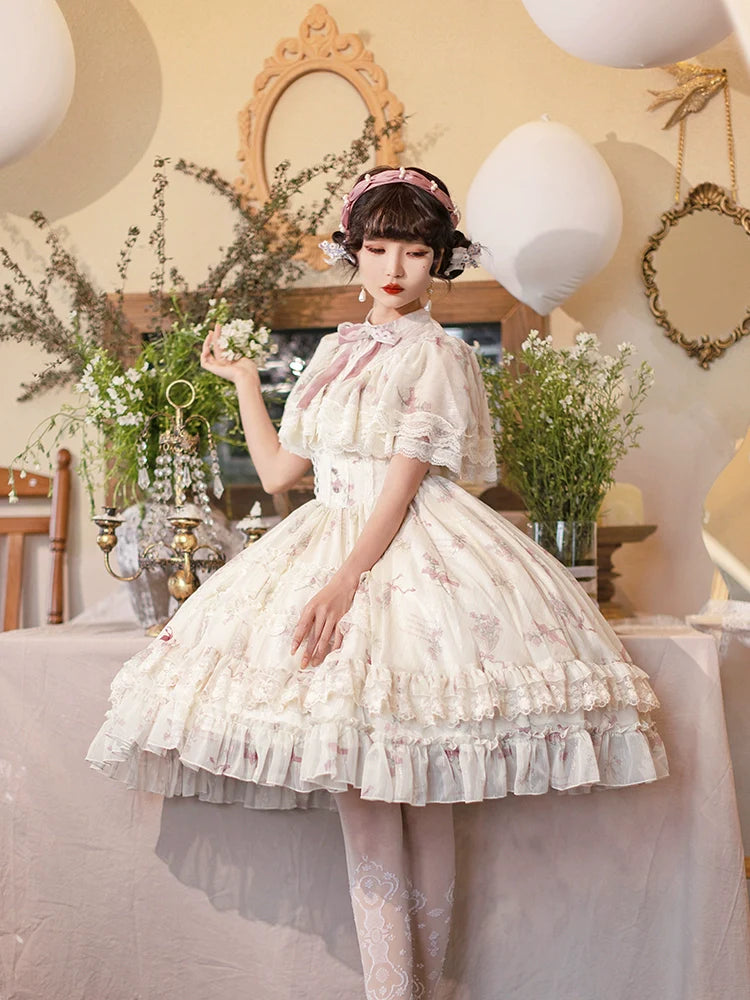 Edwardian quadruple ribbon dress