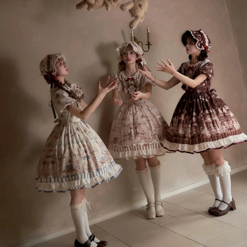 [Pre-orders available until 10/28] Antique Dessert Room Short Sleeve Dress