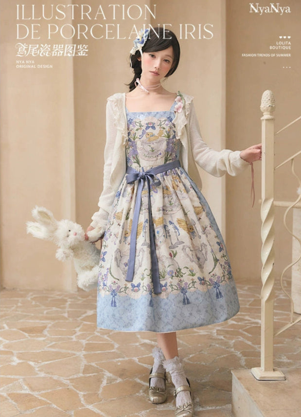 [Pre-orders available until 2/11] Illustration de Porcelaine Iris Jumper Skirt