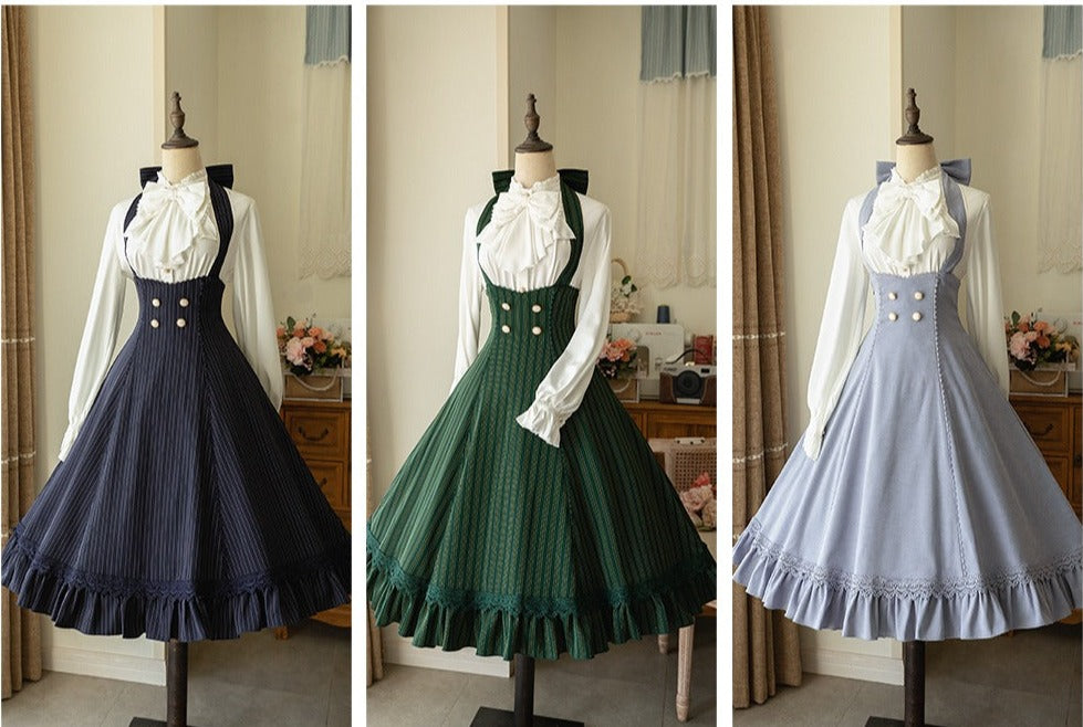 [Partial pre-order sale] Classical 2way high waist jumper skirt
