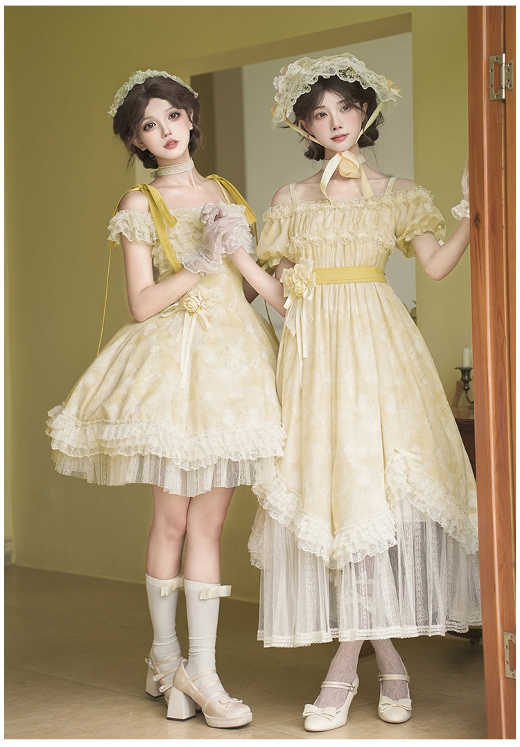 Wind Flower 草花プリントワンピース