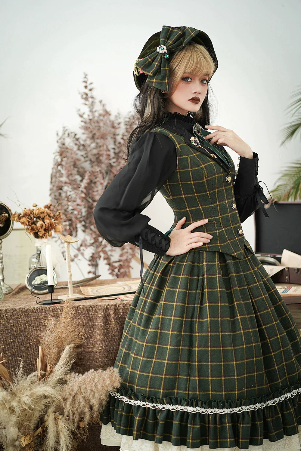 [Pre-order] British Classical Lolita Warm Check Vest