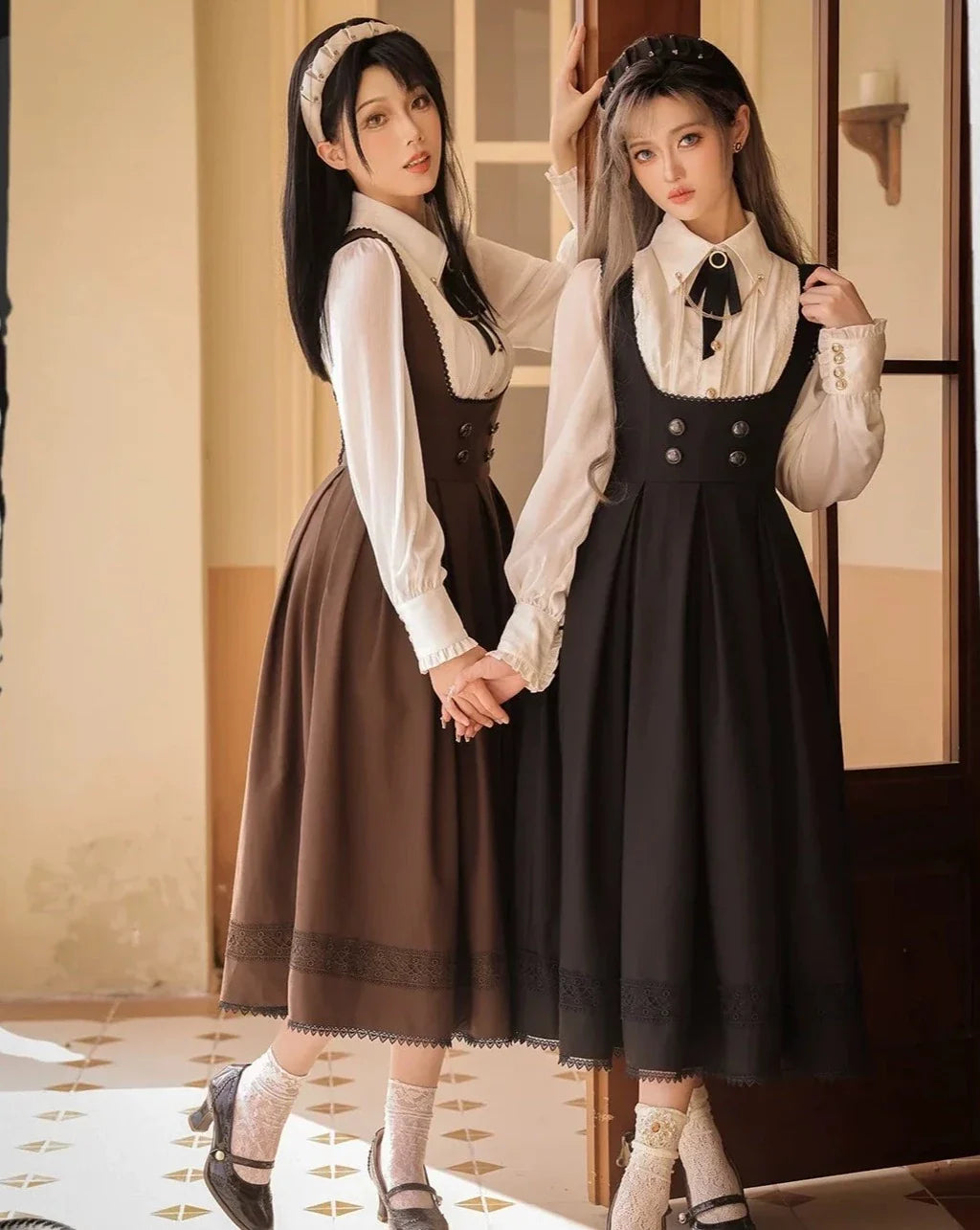 Random Cutting Classical Jumper Skirt