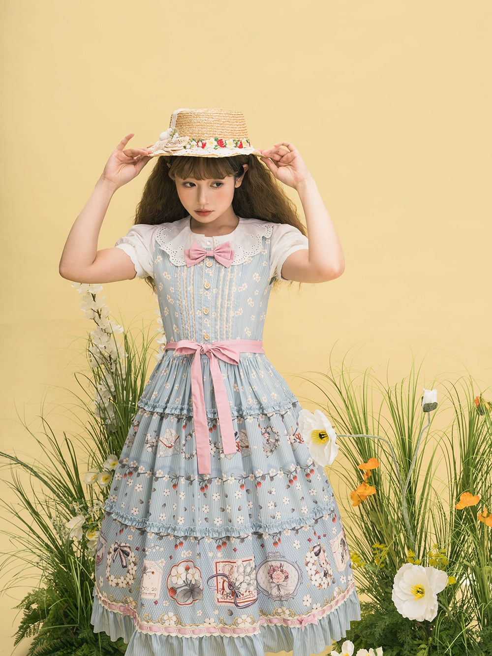 【予約販売】Sweetie Sheep プリントジャンパースカート
