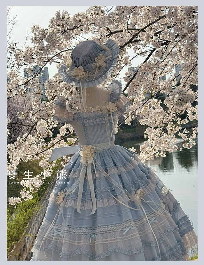 【受注予約4/28まで】Camellia Dream スクエアネックワンピース・ロング丈
