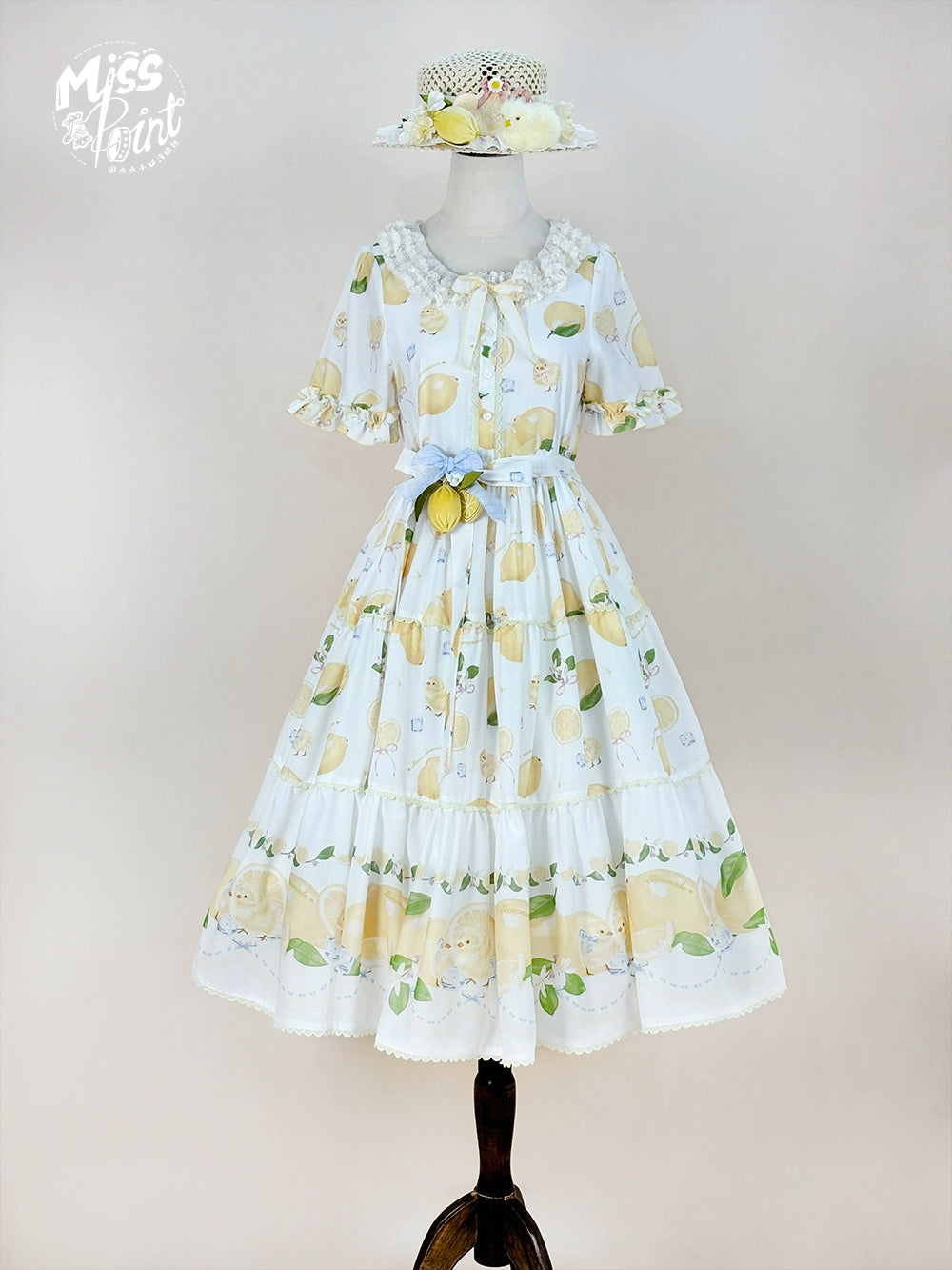 【予約販売】Lemon Sweetie プリント半袖ワンピース・デイリータイプ