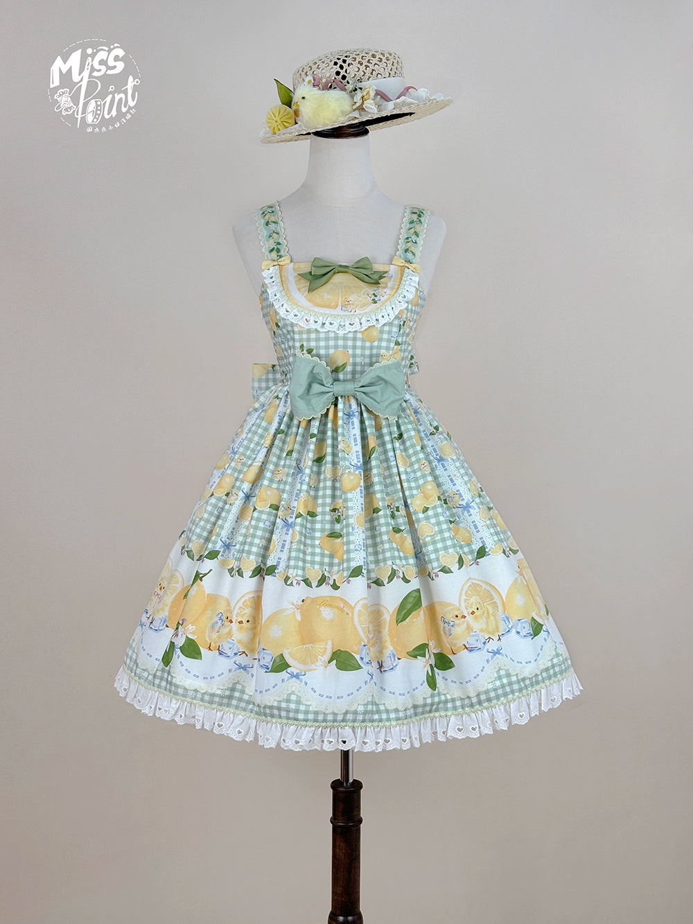 【受注予約5/14まで】Lemon Sweetie プリントジャンパースカート・ミドル丈