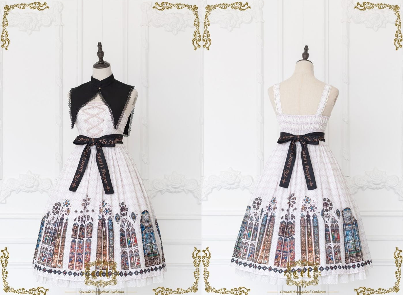 [Pre-orders available until 2/10] The Holy Cross jumper skirt with detachable collar, long length