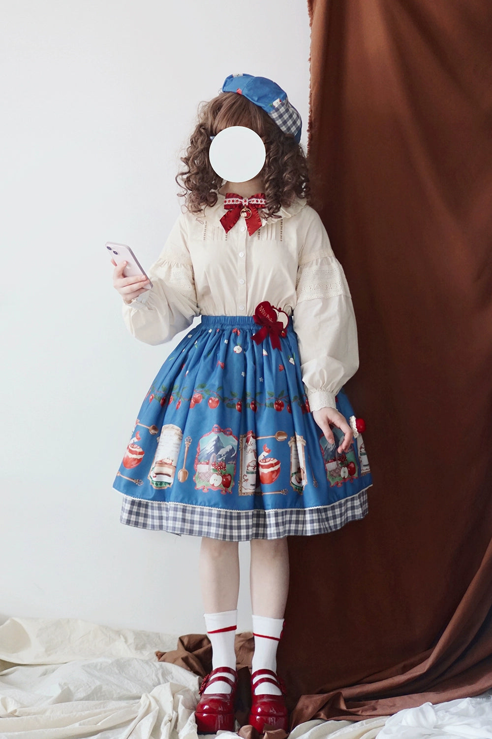 [Pre-order] Apple Garden Bavarian-style reversible skirt