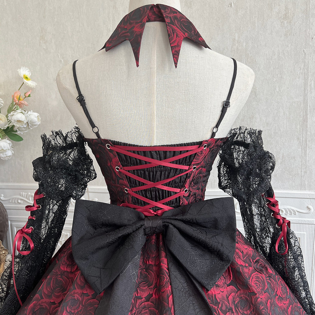 Dark Crimson Rose ゴスロリジャンパースカート