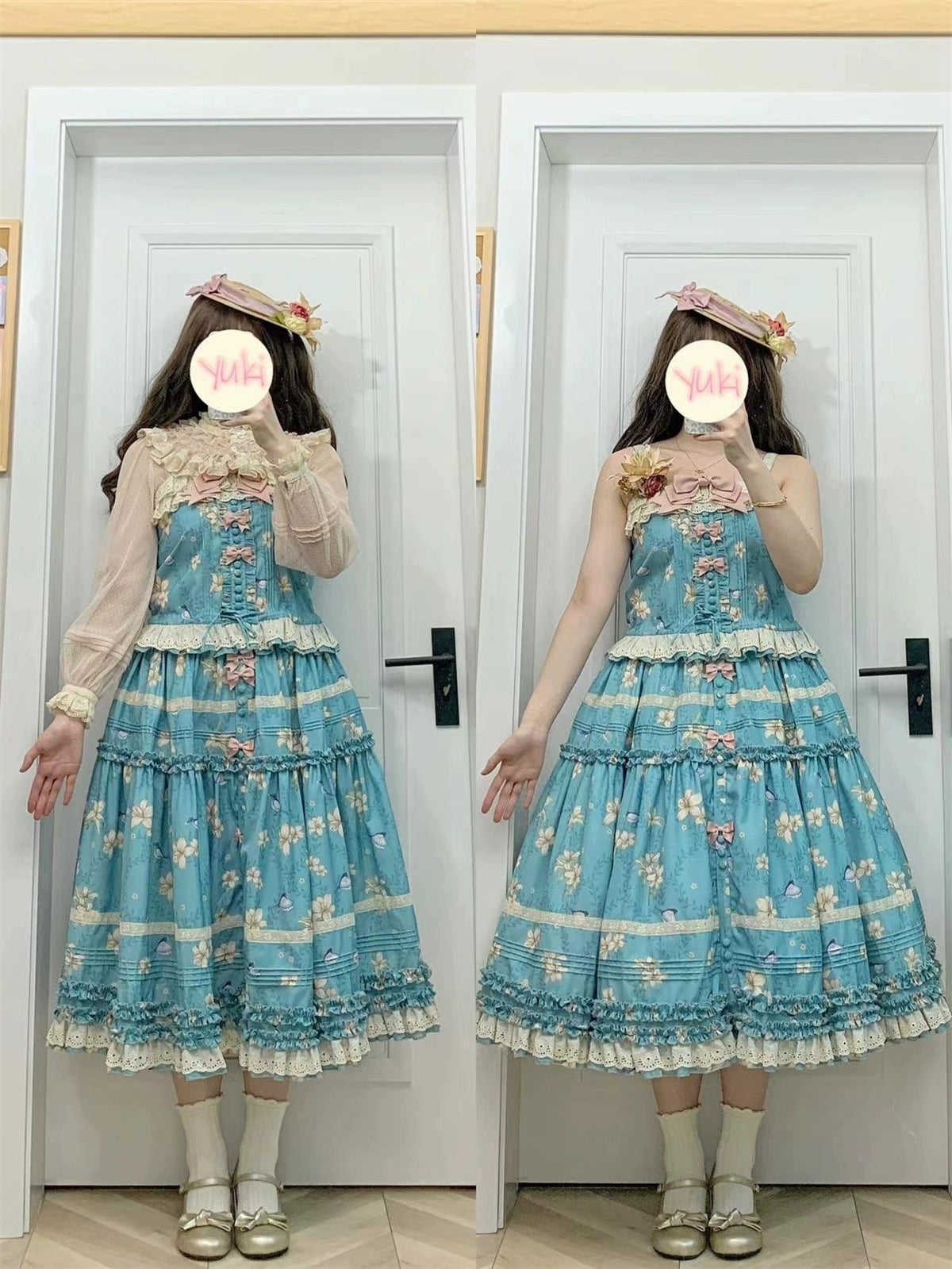 Lily and Wind Classical Print Skirt and Top