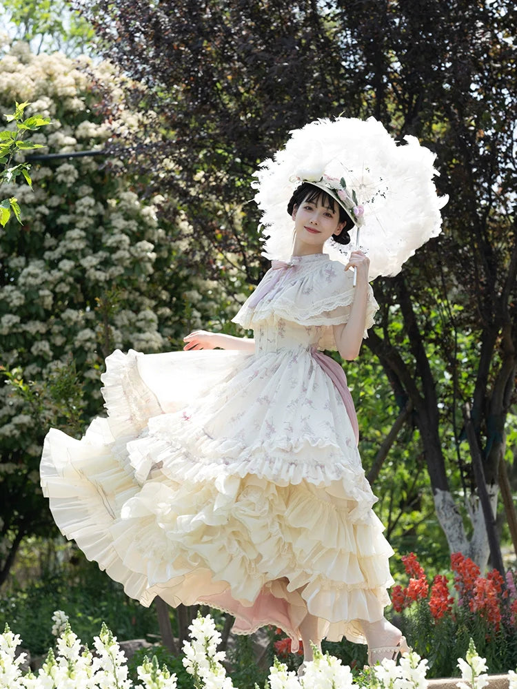 Edwardian quadruple ribbon dress