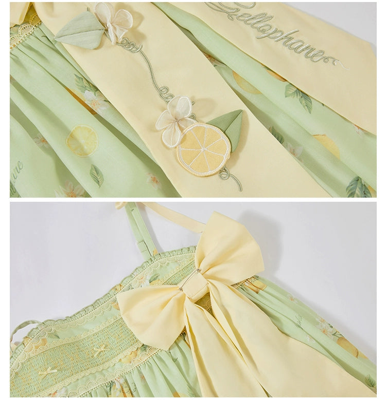 【受注予約7/16まで】Limone Town カントリー風ハイウエストジャンパースカート