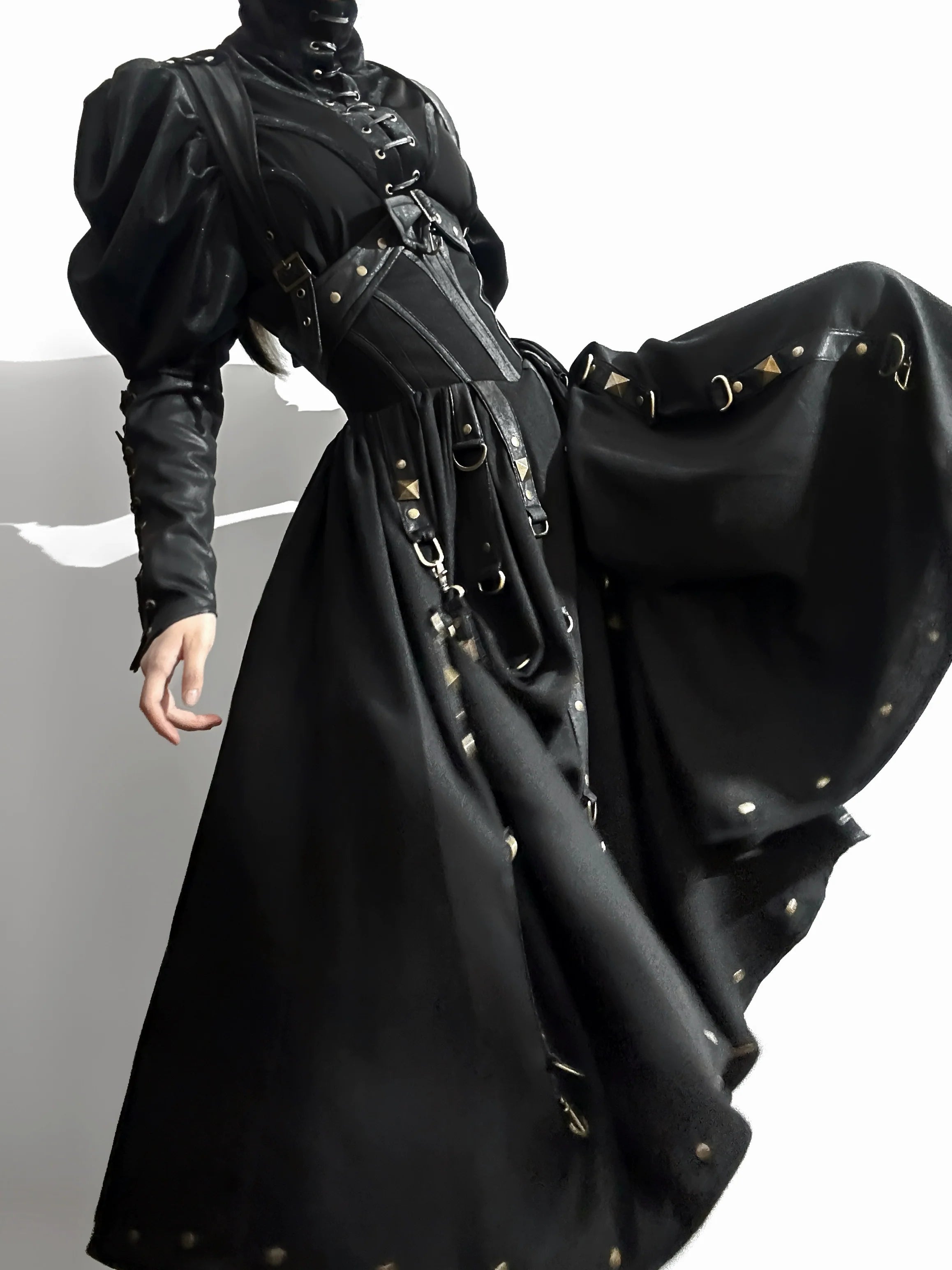 [Pre-order] Ghost Ship Faux Leather Top and Jumper Skirt