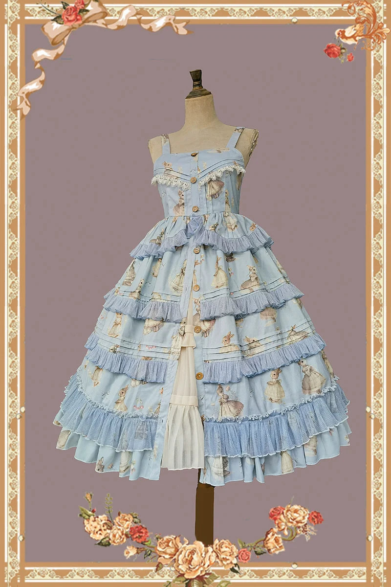 Wild Rabbit front button jumper skirt