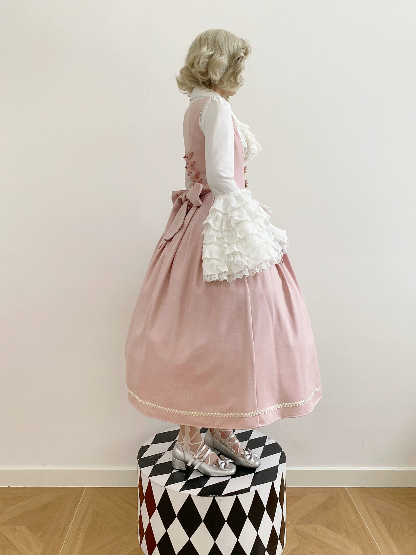 [Resale/Pre-orders available until 10/28] Bright Moon Corset Jumper Skirt, Plain Type [Pink]