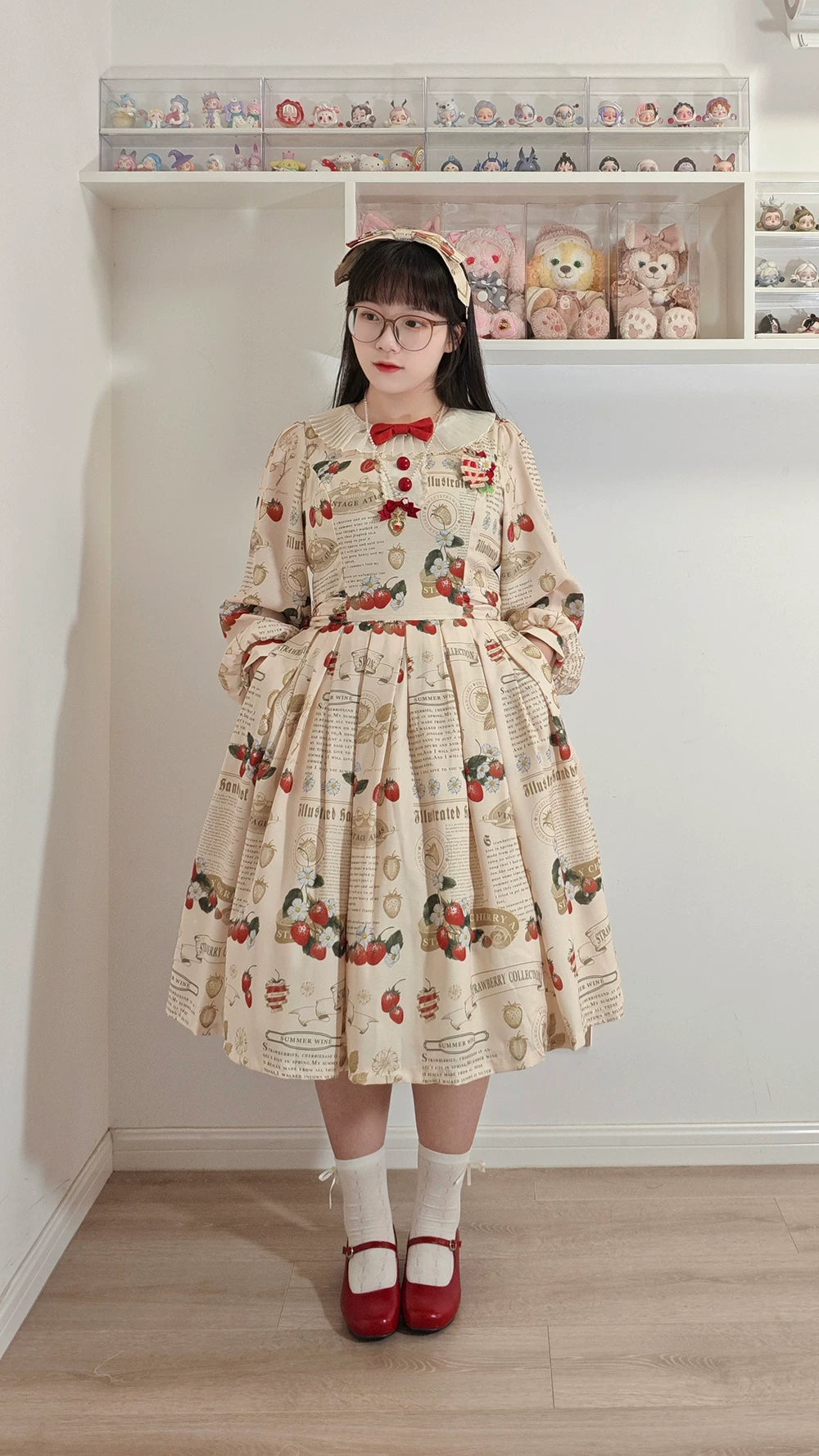 【予約販売】Strawberry Journal 長袖ワンピース